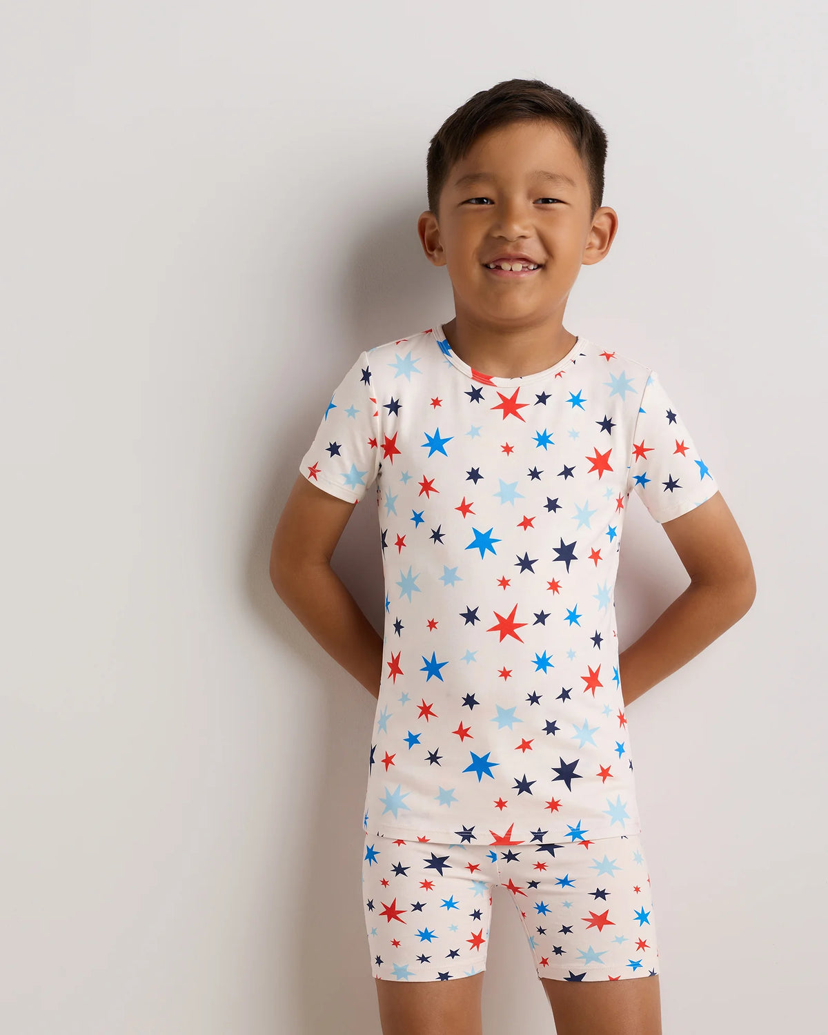 Bamboo Short Sleeve and Shorts Pajama Set - 6 / Lavender Hearts