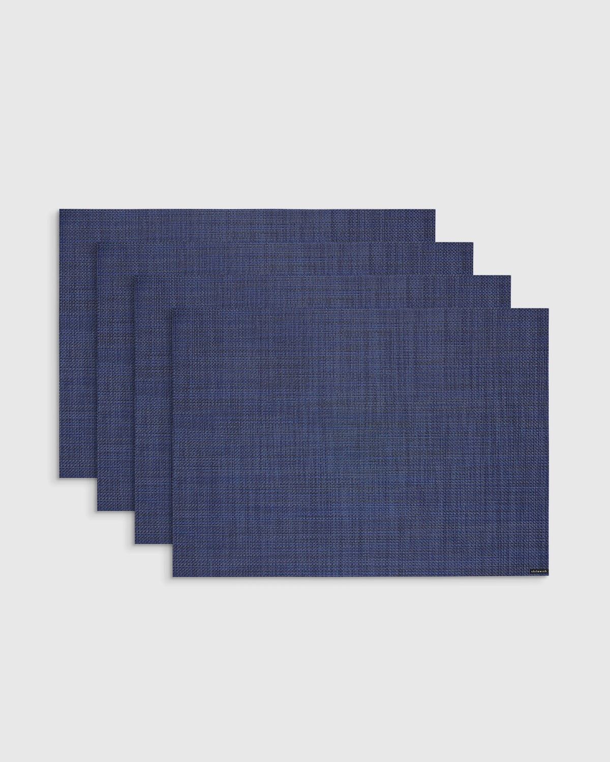 Mini Basketweave Easy-Care Rectangular Placemat, Set of 4 by Chilewich - One Size / Parchment
