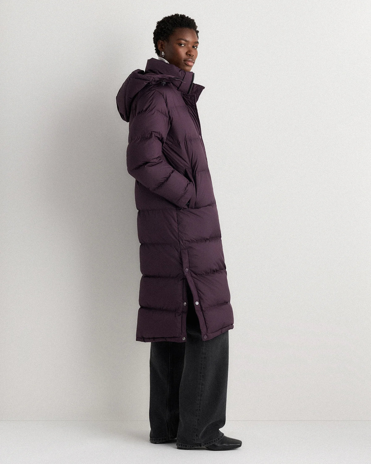 Responsible Down Long Puffer Jacket - XS / Black