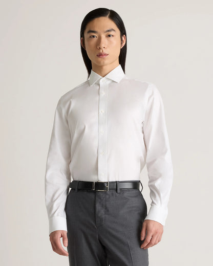 Organic Cotton Oxford Non-Iron Dress Shirt - S / Bold Black
