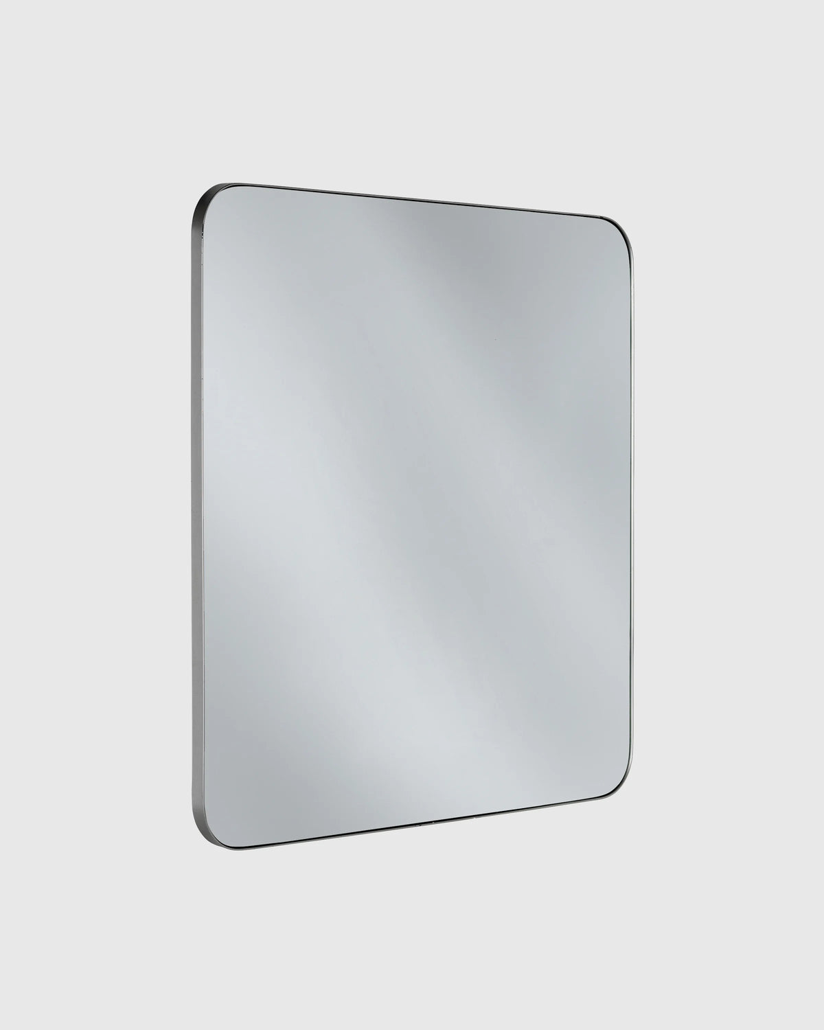 Square Metal Framed Wall Mirror - One Size / Black Metal Frame