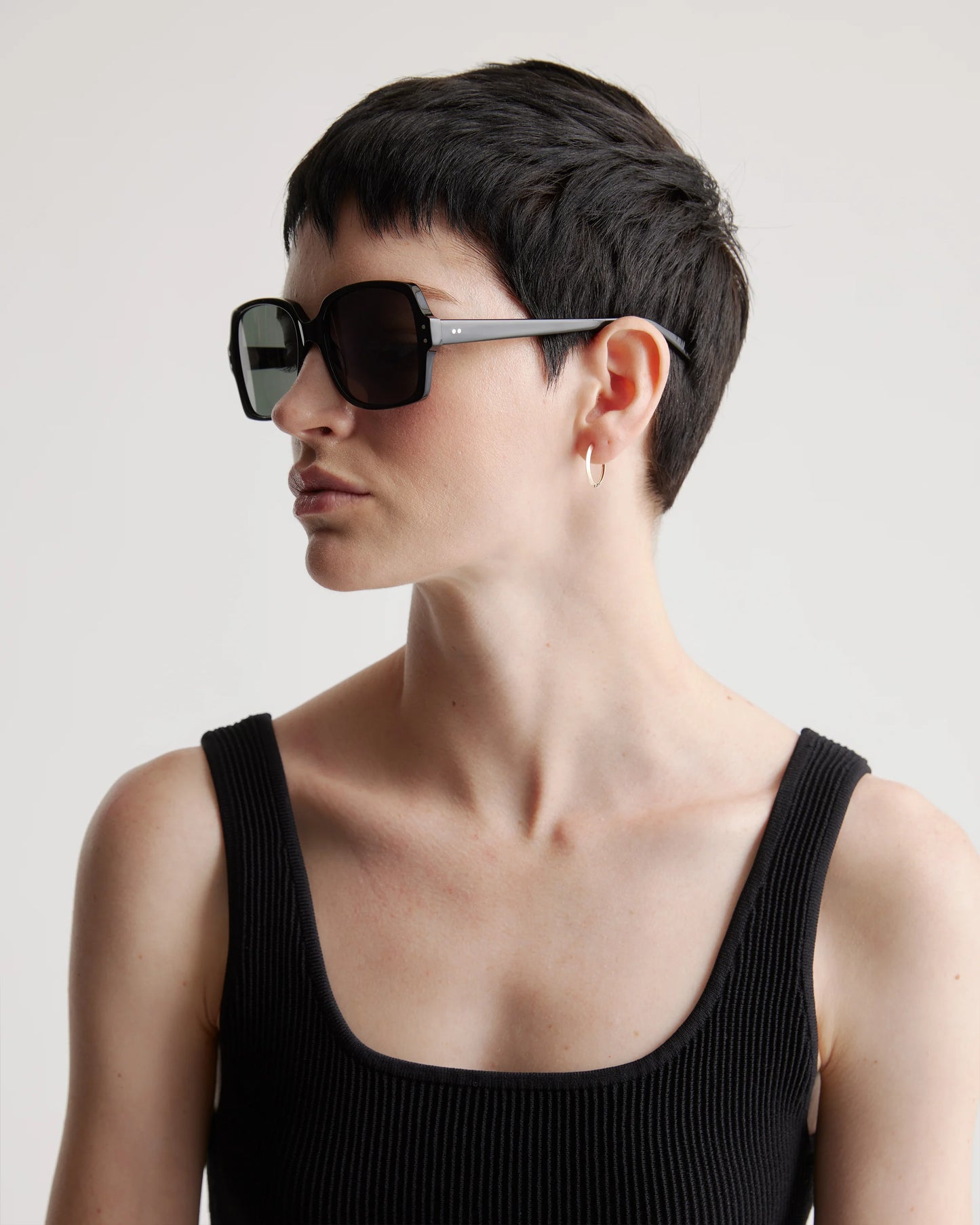 Sawyer Polarized Acetate Sunglasses - One Size / Black with Grey lens