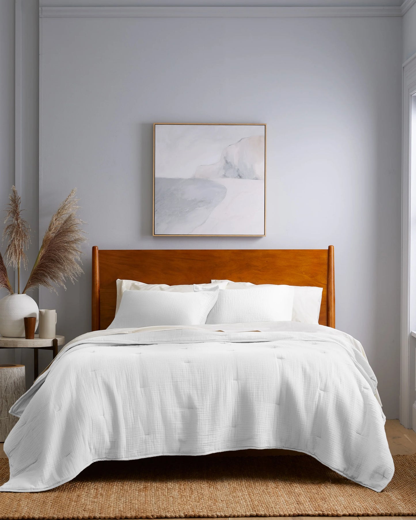 Organic Cotton Gauze Dream Quilt Set - Twin / Dried Sage