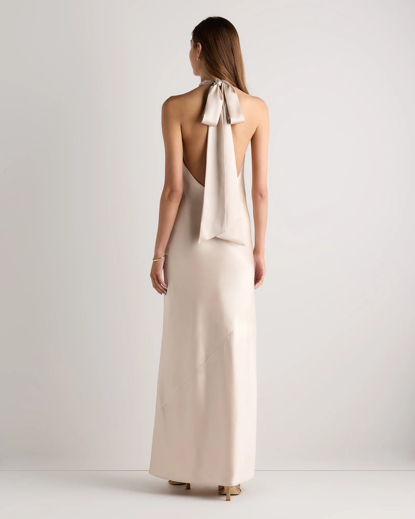 Catalina Stretch Satin Dress - 0 / Garden Sage Green