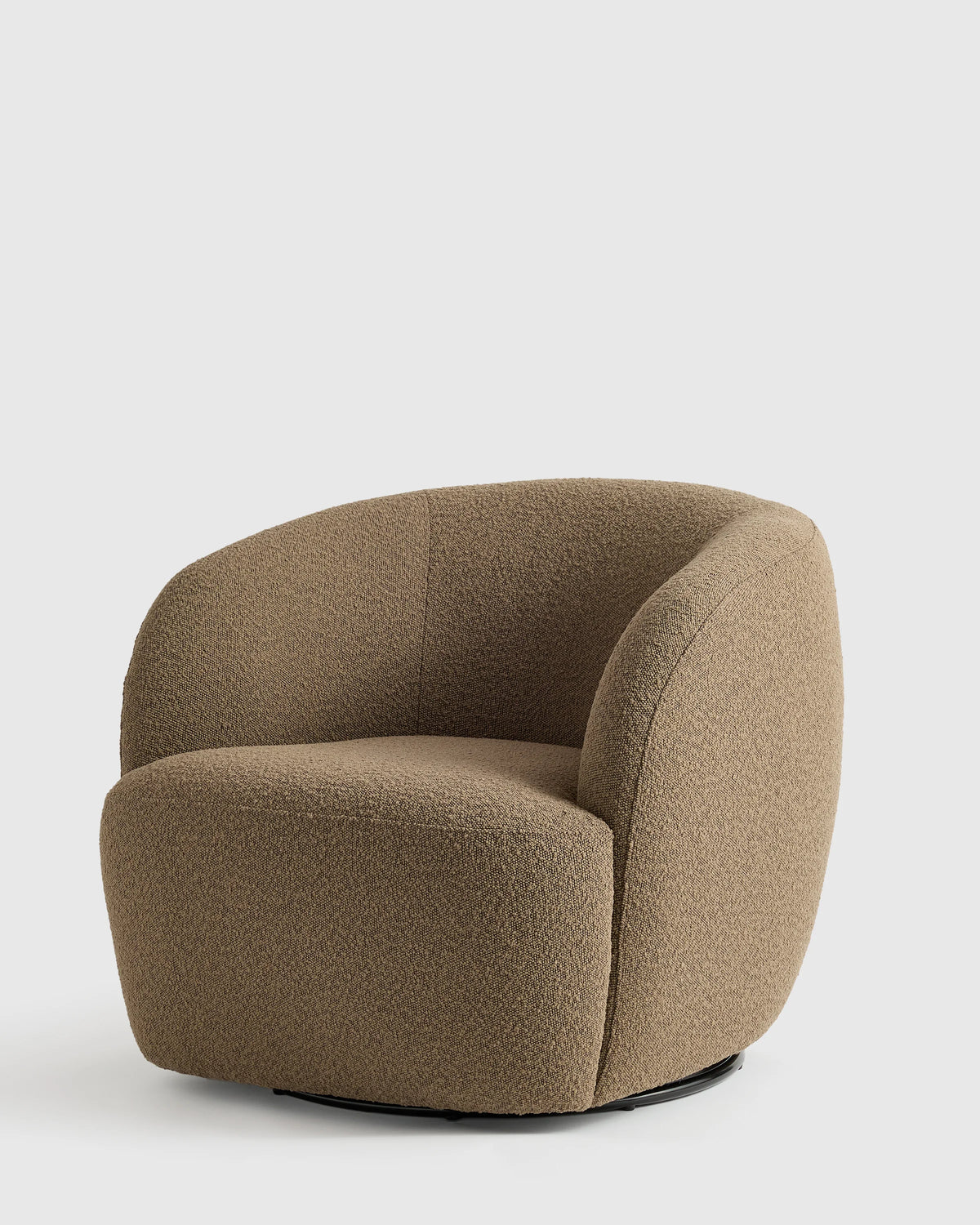 Performance Boucle Swivel Chair - One Size / Mocha Fog