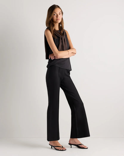 Ultra-Stretch Ponte Flare Leg Pants - XS / Charcoal
