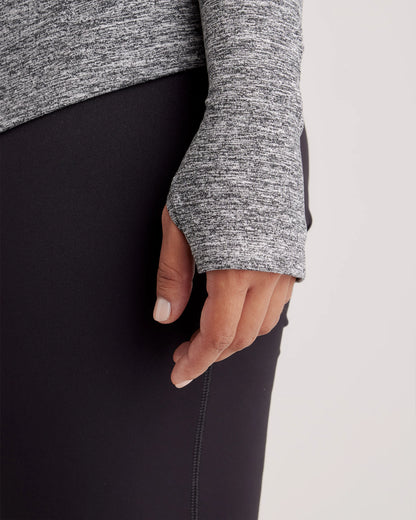 Ultra-Soft Fitted Long Sleeve Top - XS / Heather Navy