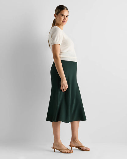 Washable Stretch Silk Maternity Skirt - XS / Vintage Pink