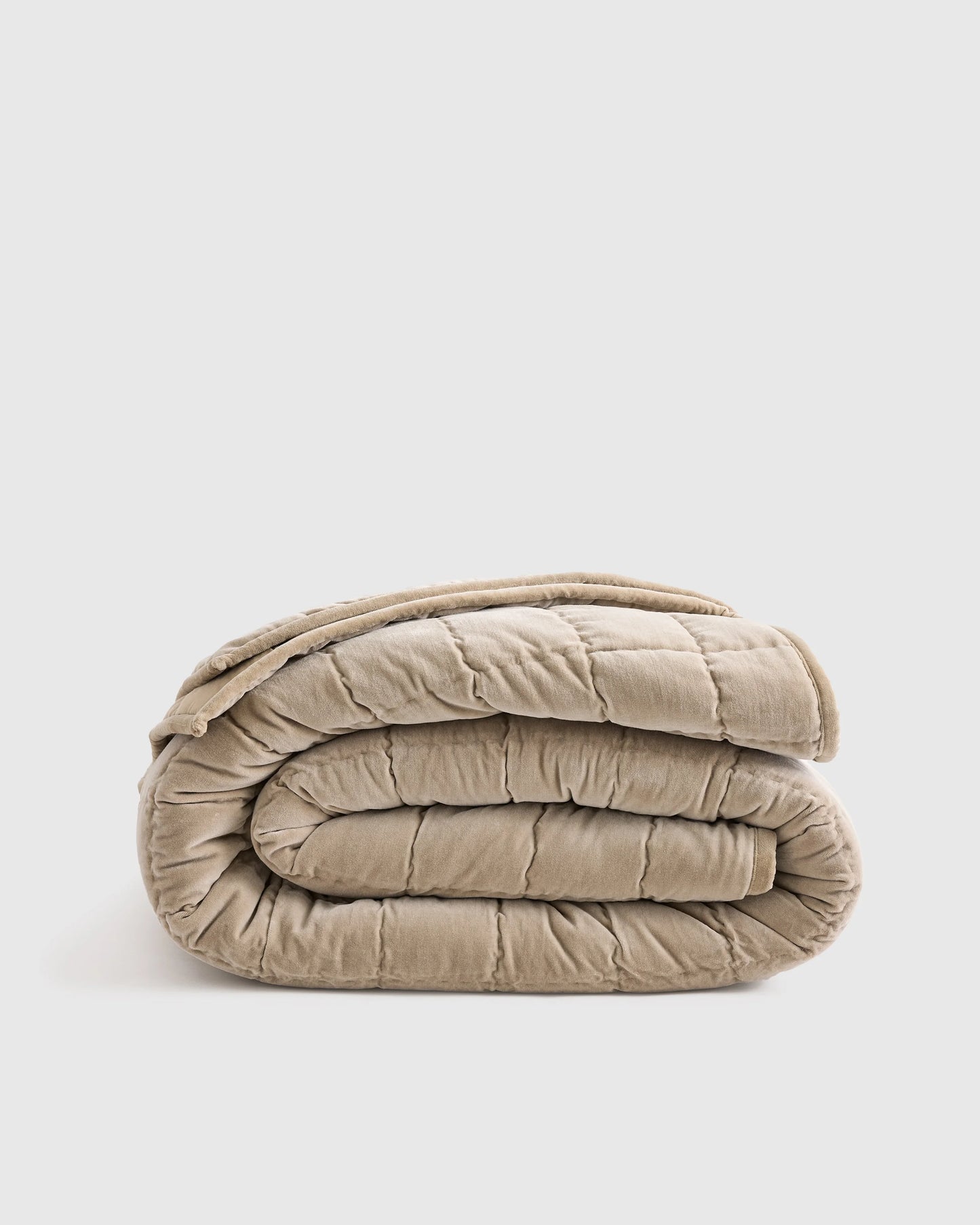 Cotton Velvet Box Quilt - Full/Queen / Terracotta