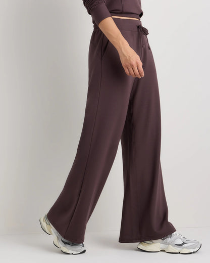 SuperSoft Fleece Wide Leg Pants - XS / Dried Fig