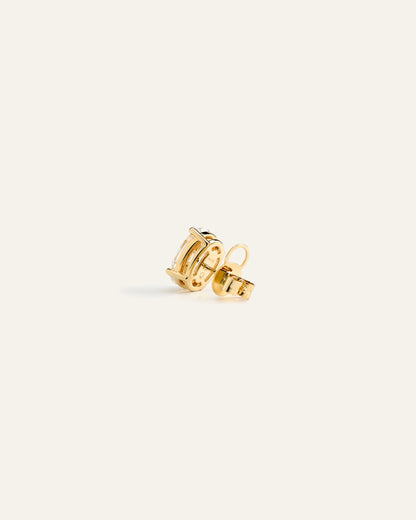 14K Gold Lab Grown Diamond Statement Oval Studs - 6ctw - One Size / Yellow Gold