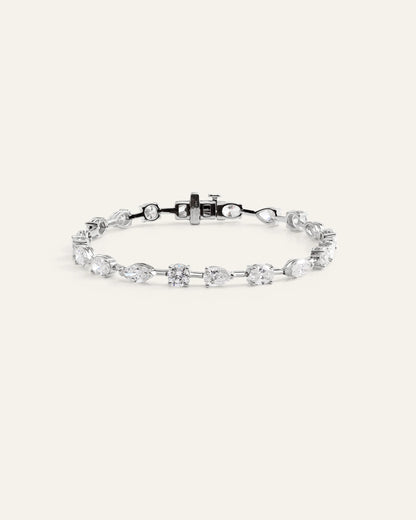 14K Gold Lab Grown Diamond Mixed Shape Tennis Bracelet - 6.5" / Yellow Gold