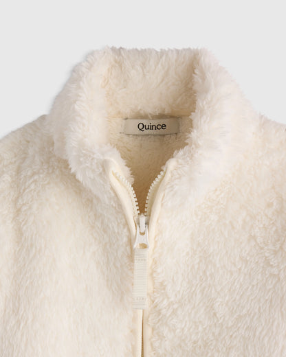 Recycled Sherpa Fleece Jacket - 2T / Ivory