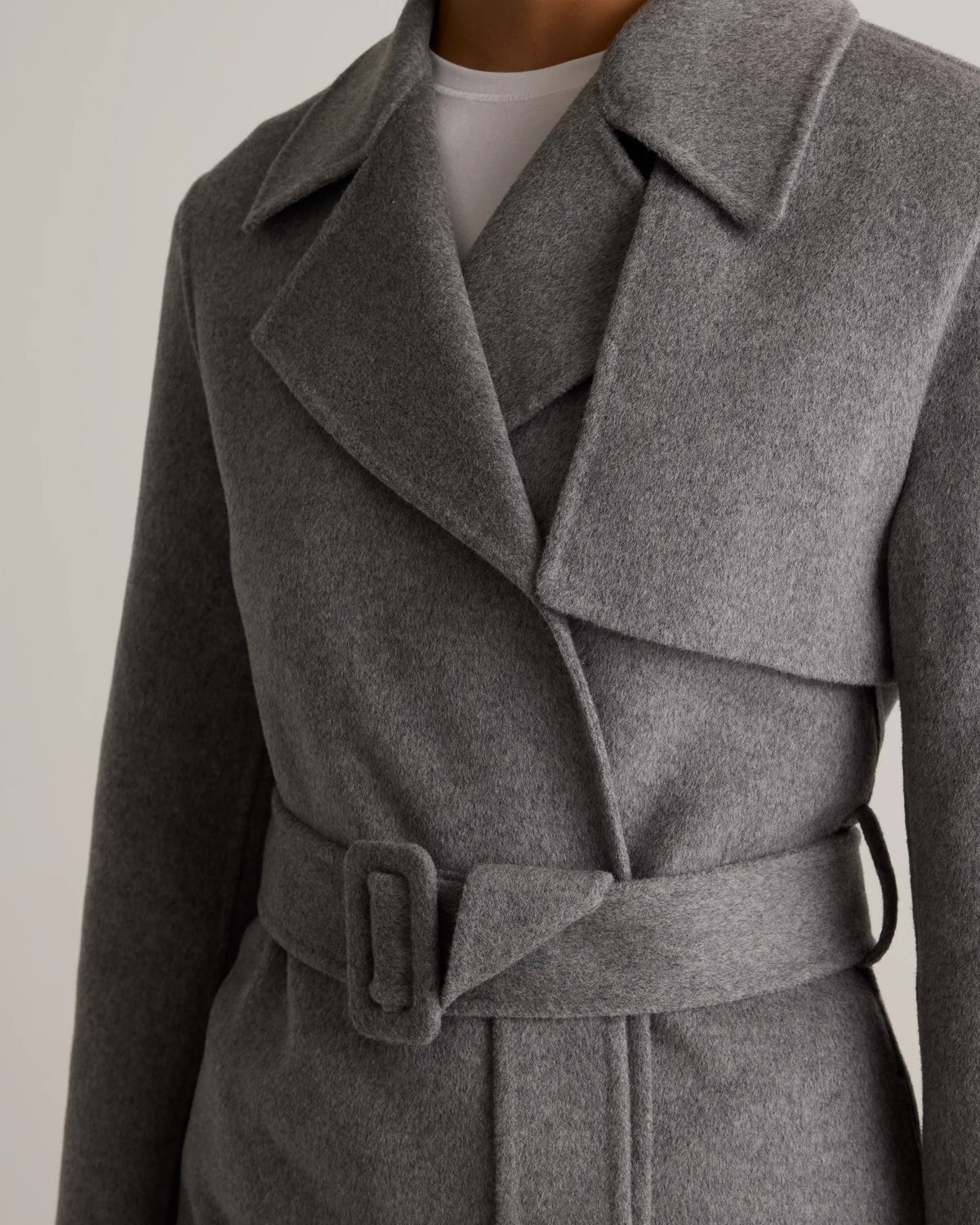 Double-Faced Merino Wool Trench Coat - XS / Caramel