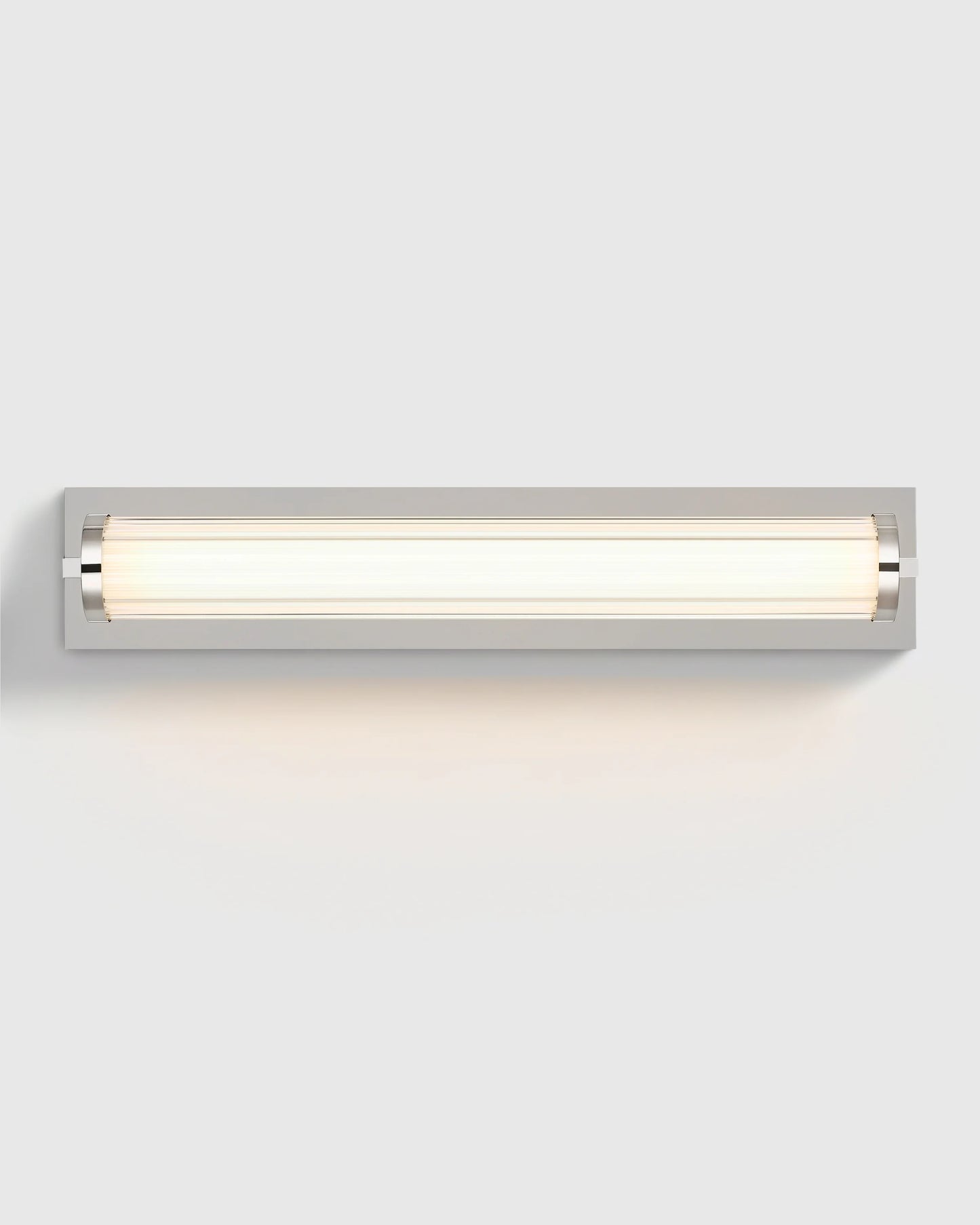 Ribbed Steel LED Vanity Sconce - 22" / Brass