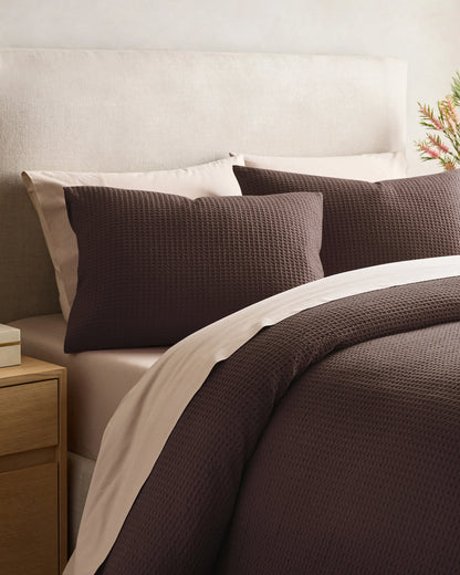 Organic Luxe Honeycomb Duvet Cover - Twin / Mineral