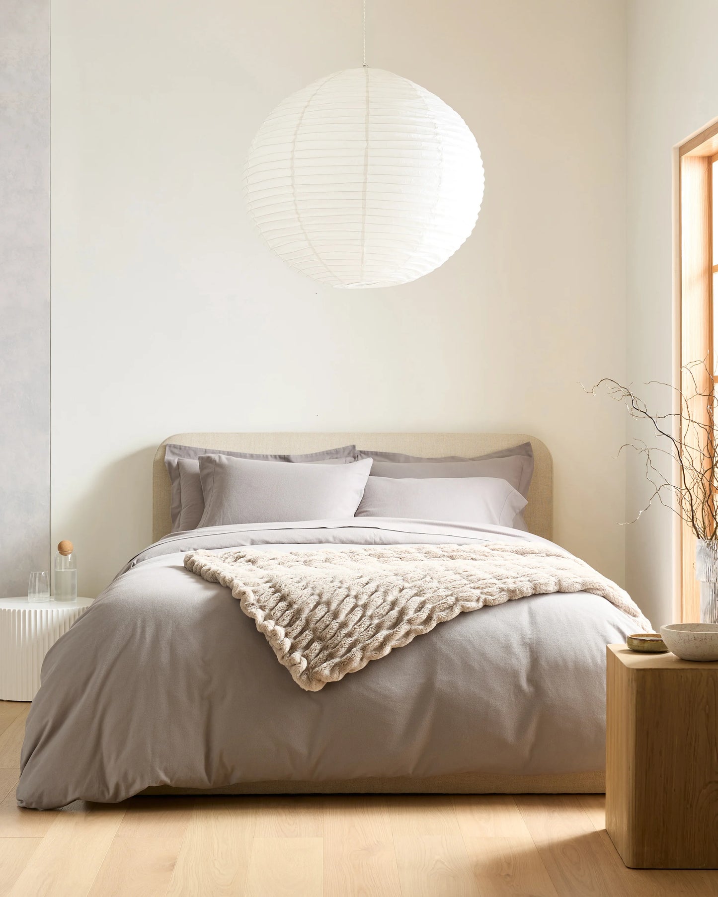 Luxury Organic Flannel Duvet Cover - Twin / Grey