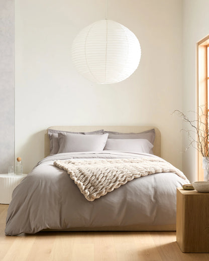 Luxury Organic Flannel Duvet Cover Set - Twin / Grey