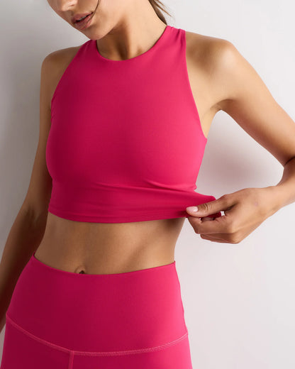 Ultra-Form High-Neck Cropped Tank - XS / Black Camo
