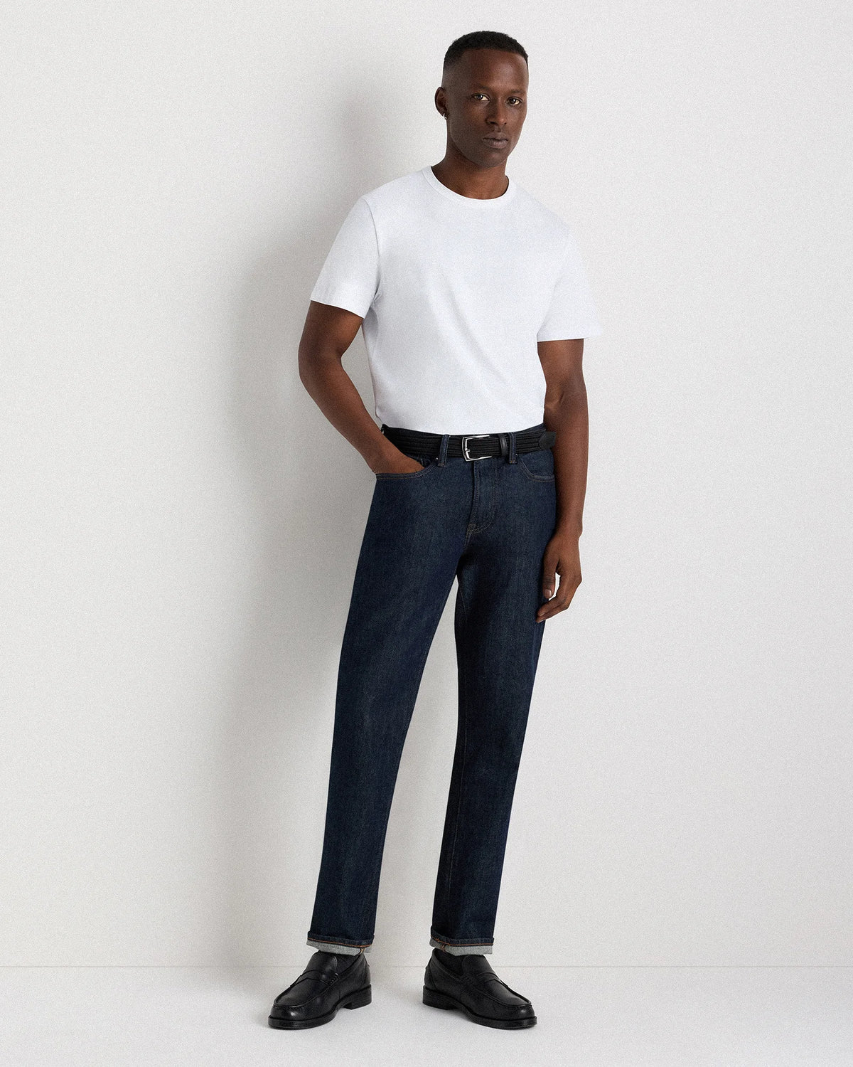 James Woven Stretch Belt - 30 / Black