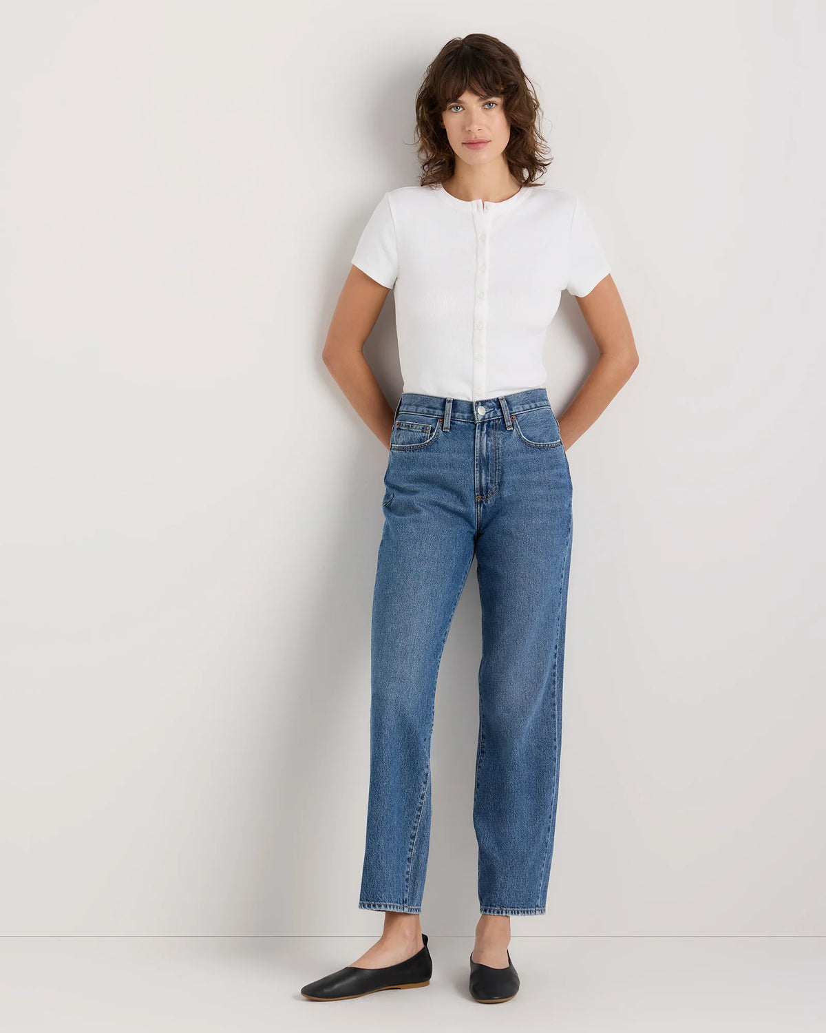 Bella Rigid Straight Jeans - 24 / Rinsed Indigo Blue