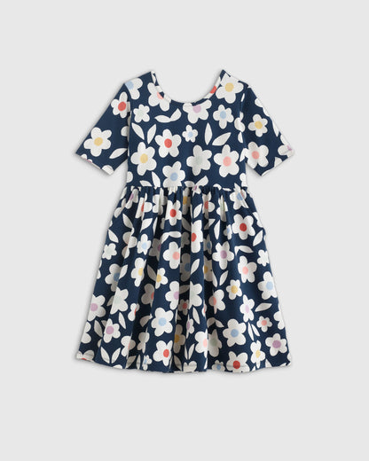 Organic Cotton Skater Dress - 6 / Sweet Cherries