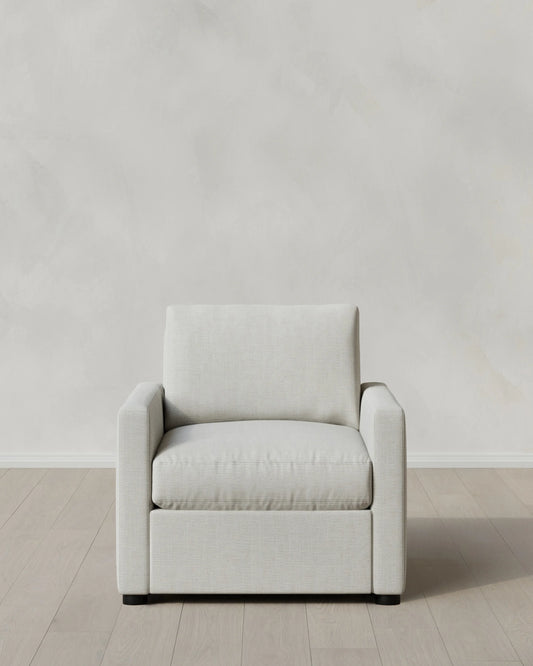 Brennan Accent Chair in Performance Chenille Linen Blend - One Size / Sorrell