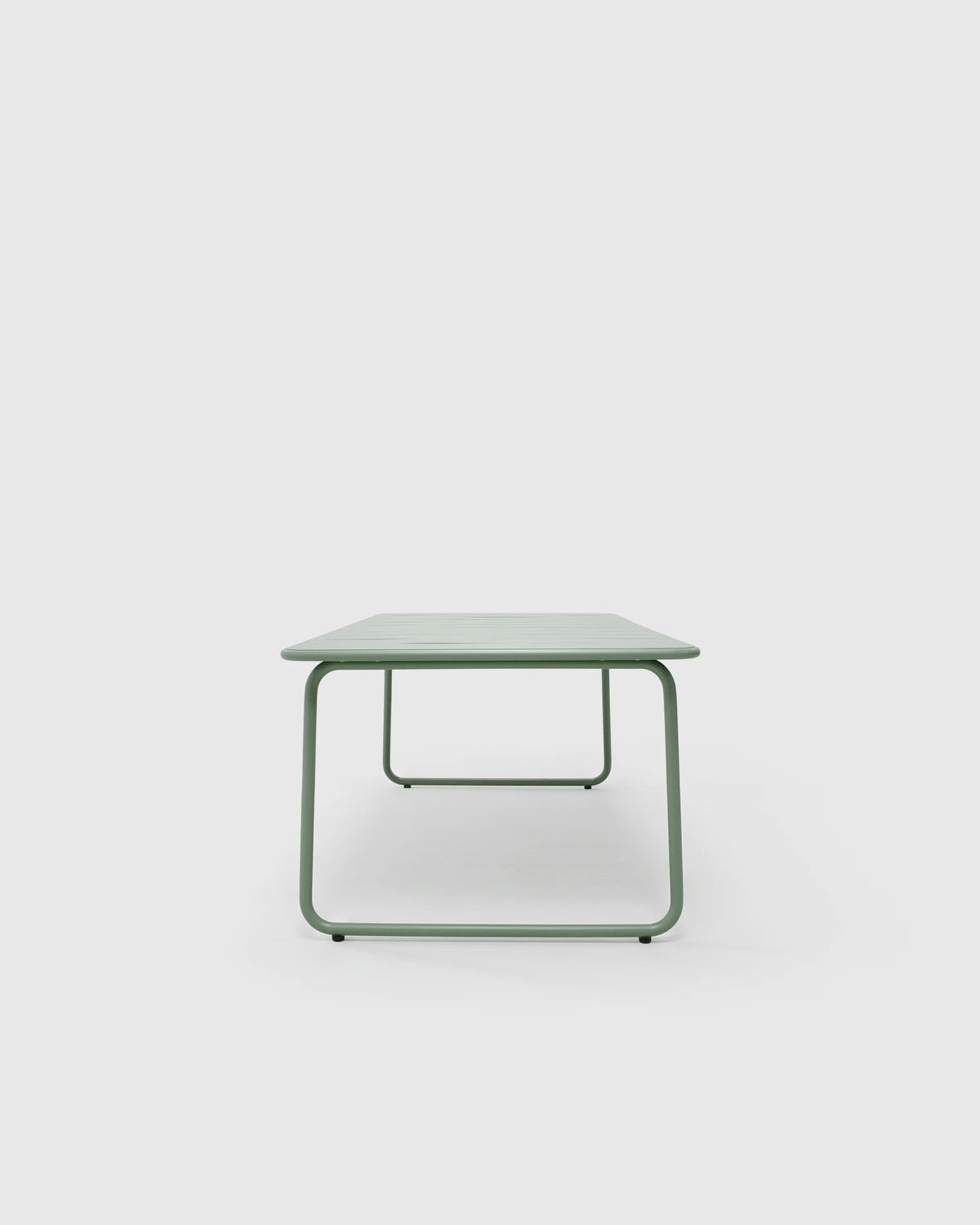 Powder-Coated Aluminum Outdoor Dining Table - One Size / Sage Green