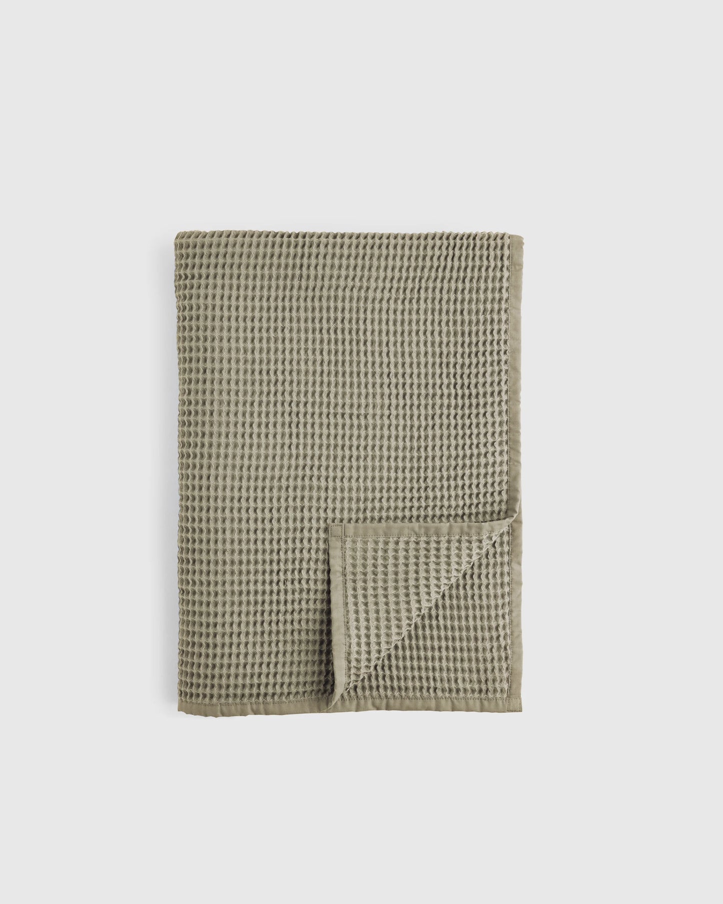 Organic Waffle Throw - 50x70 / Dried Sage