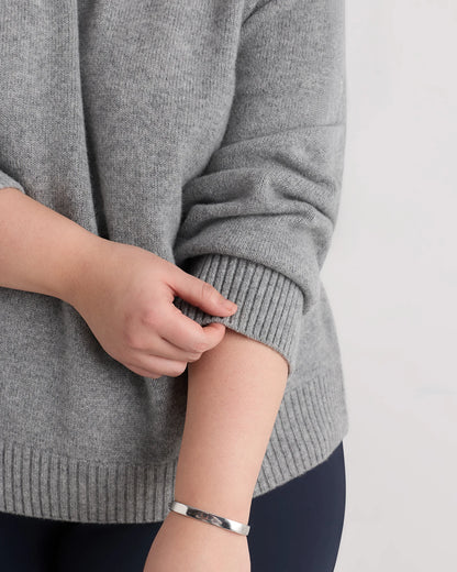 Mongolian Cashmere Oversized Crewneck Sweater - 1X / Oatmeal