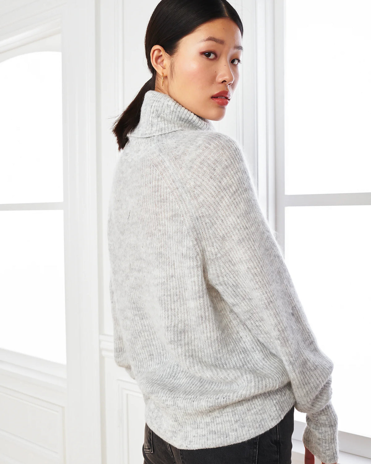 Baby Alpaca-Wool Turtleneck - XS / Light Grey