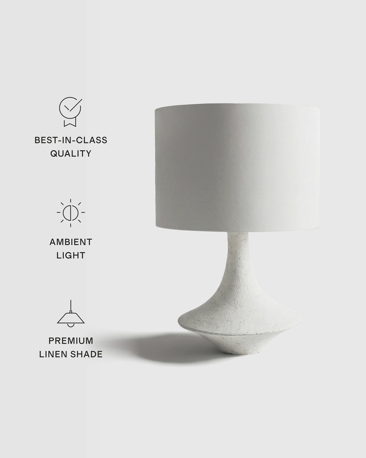 Sculptural Resin Table Lamp - One Size / Speckled White