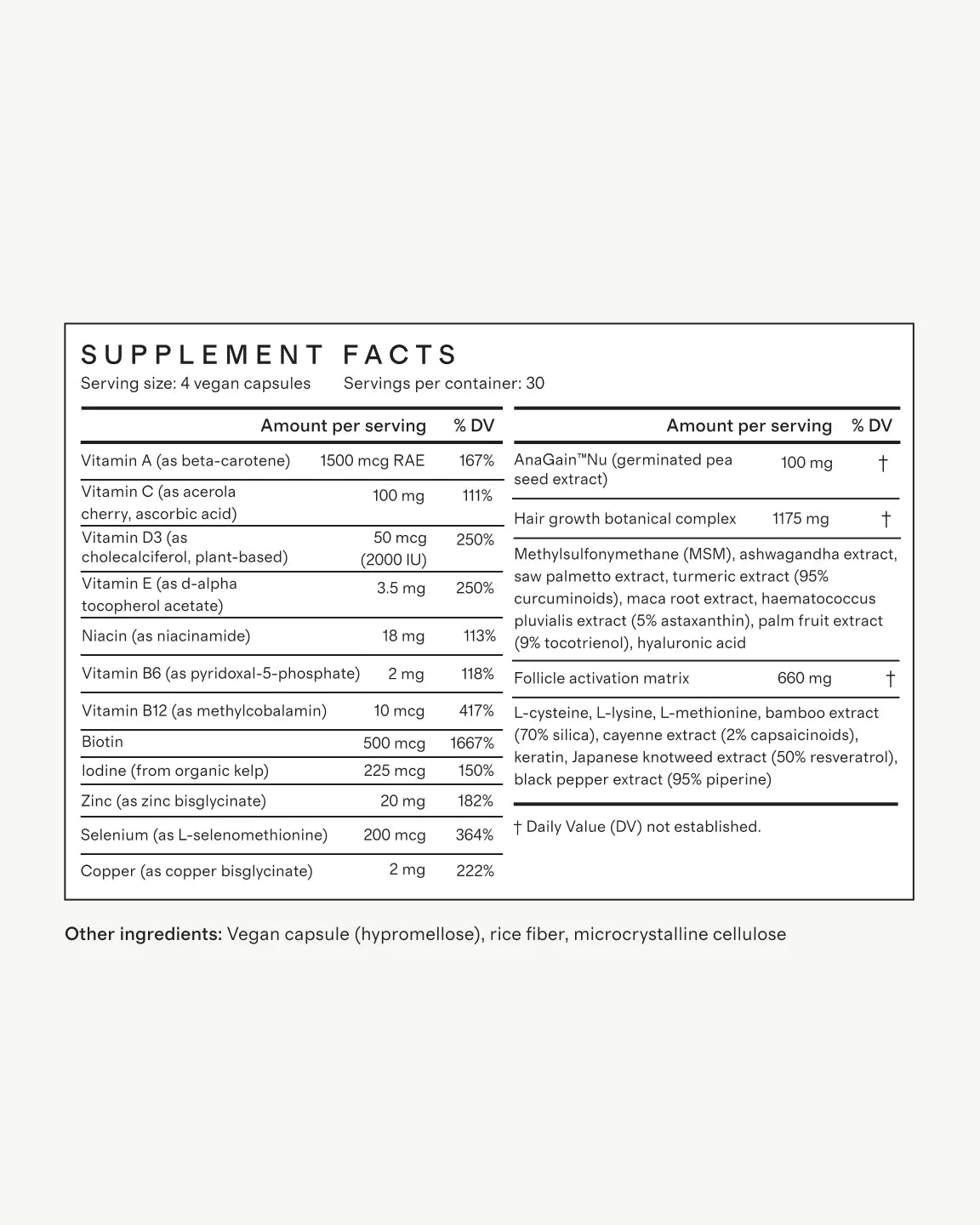 Women's Hair Support - 30 Servings / No Color