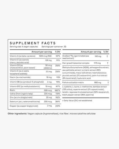 Women's Hair Support - 30 Servings / No Color