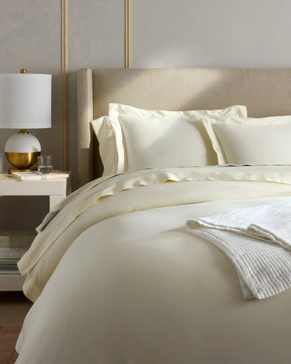 Signature Giza Cotton Sateen Duvet Cover Set - Twin / Sand