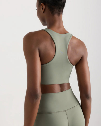 Ultra-Form Scoop Neck Longline Bra - XS / Black Camo