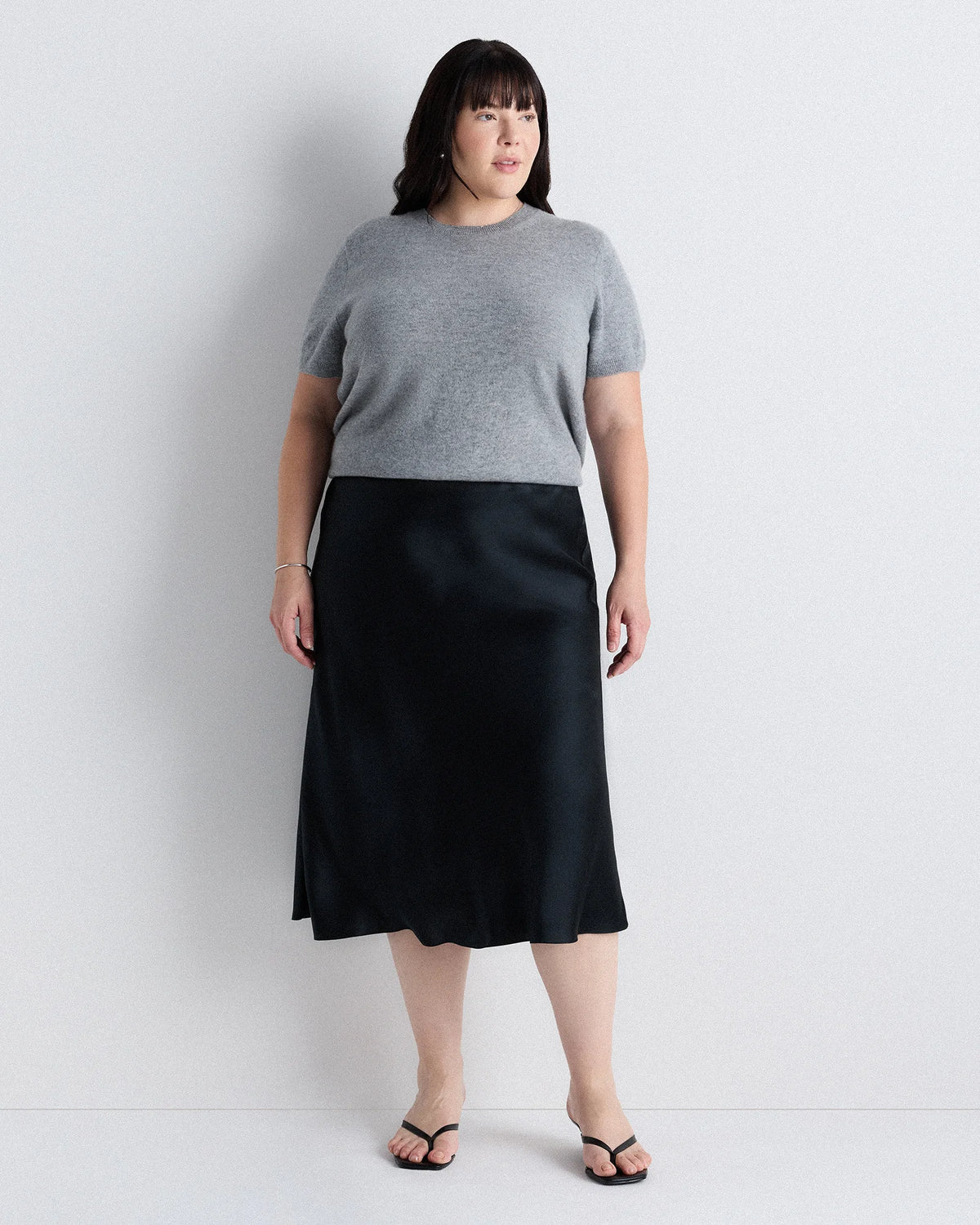 Mongolian Cashmere Tee - 1X / Heather Vintage Pink