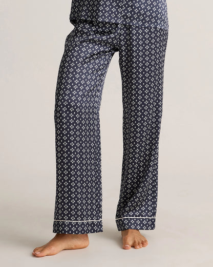 100% Washable Silk Satin Pajama Pant - XS / Toasted Almond