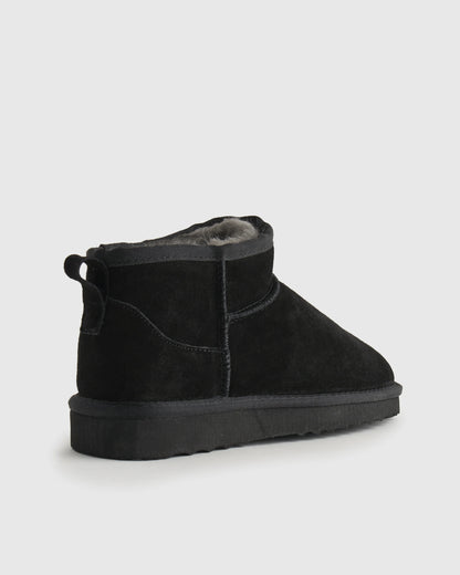 Australian Shearling Mini Boot - 6 / Black