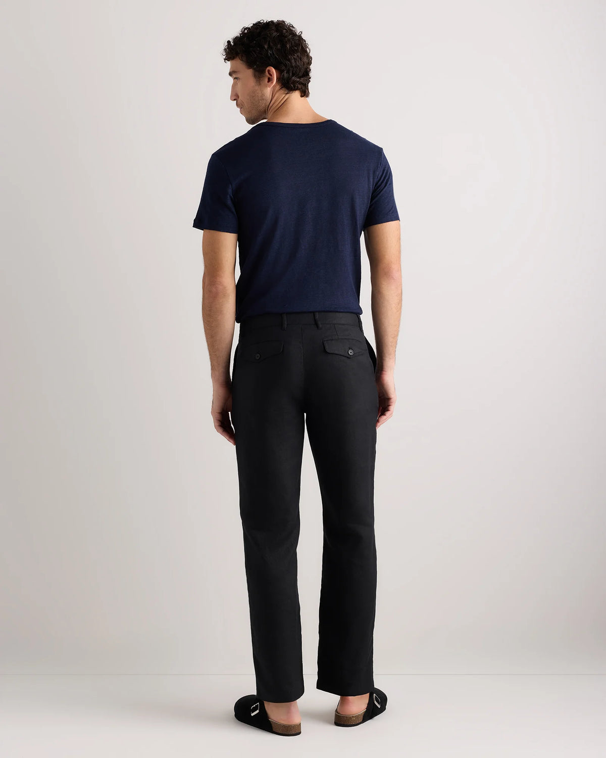 100% European Linen Trousers - 30X30 / Chambray Blue