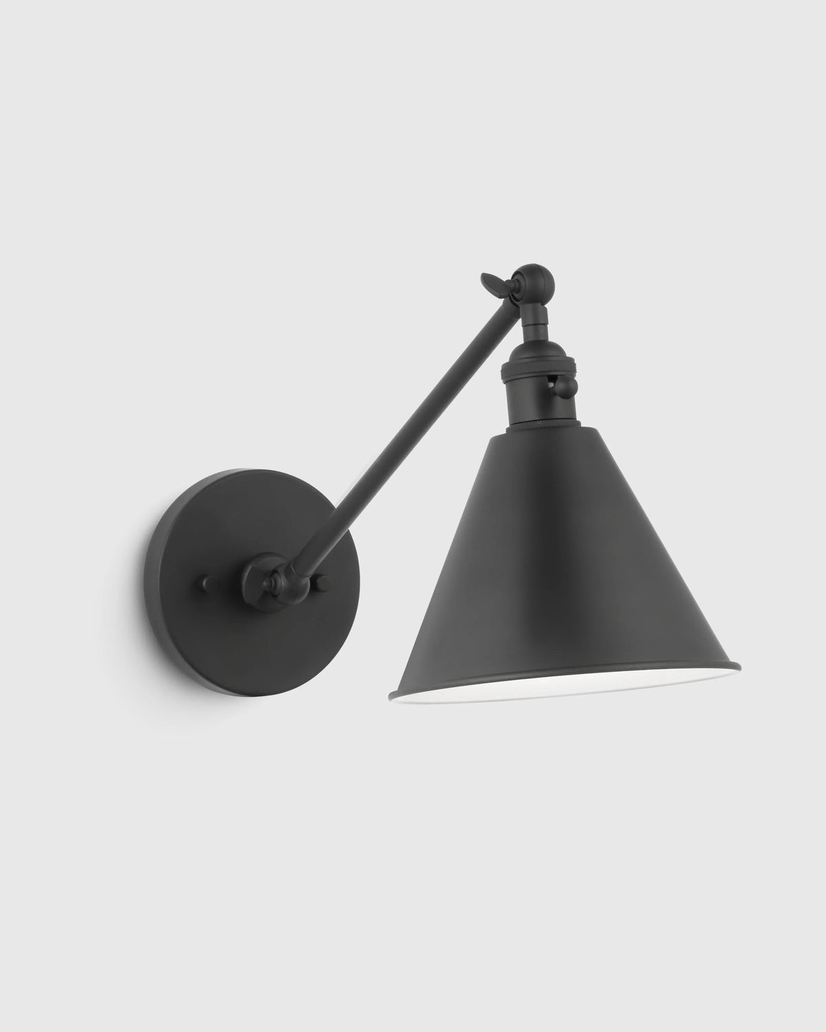 Articulating Single Arm Steel Wall Sconce - One Size / Silver