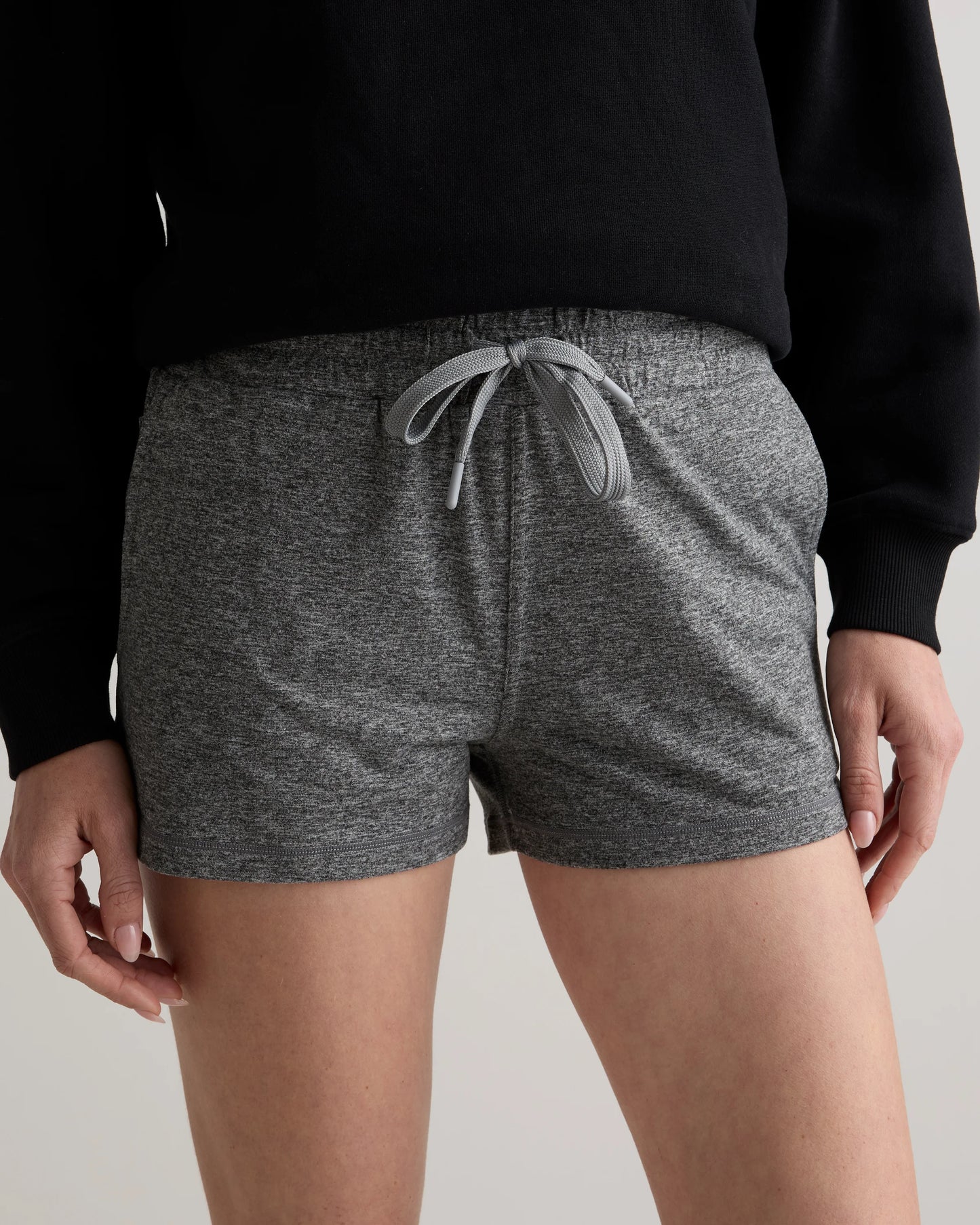 Flowknit Mid-Rise Shorts - XS / Heather Deep Navy