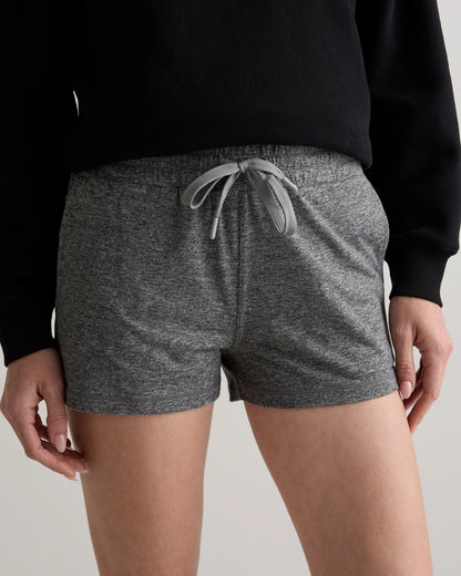 Flowknit Mid-Rise Shorts - XS / Heather Deep Navy