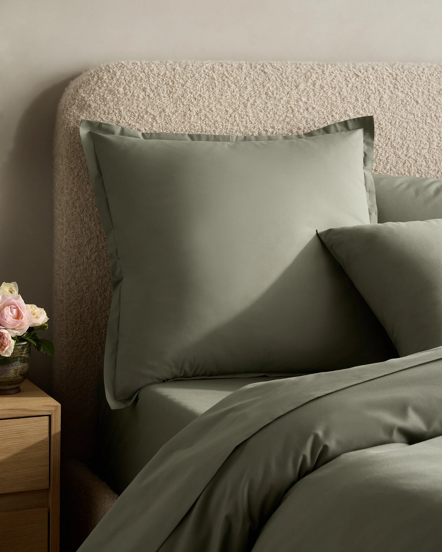 Organic Crisp Percale Euro Sham - Euro / White