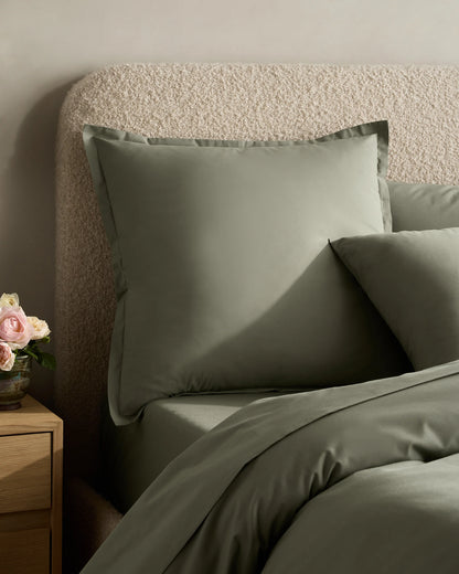 Organic Crisp Percale Euro Sham - Euro / White