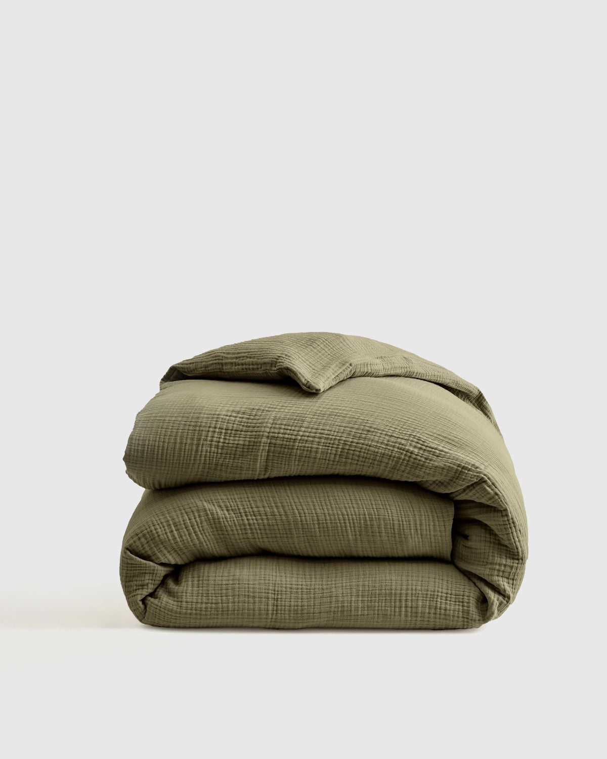 Organic Cotton Gauze Duvet Cover - Twin / Dried Sage