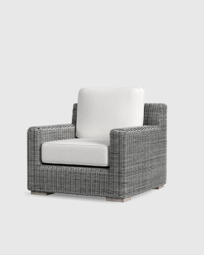 Classic All-Weather Wicker Outdoor Lounge Chair - One Size / Natural Weave