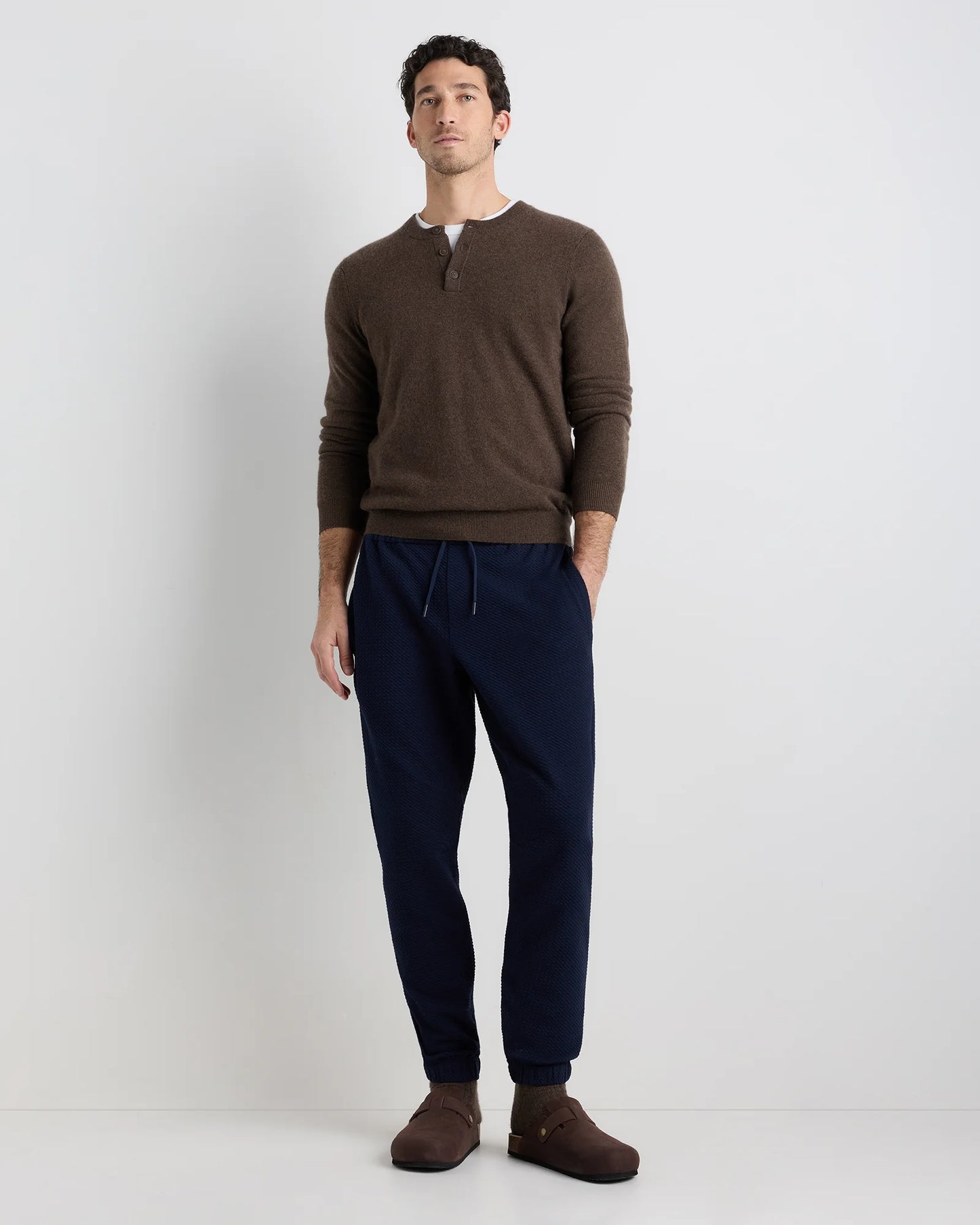 Waffle Knit Joggers - S / Heather Grey