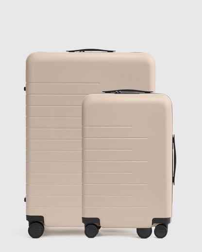 Expandable Small Carry-On & Large Check-In Suitcase Set - One Size / Dark Green