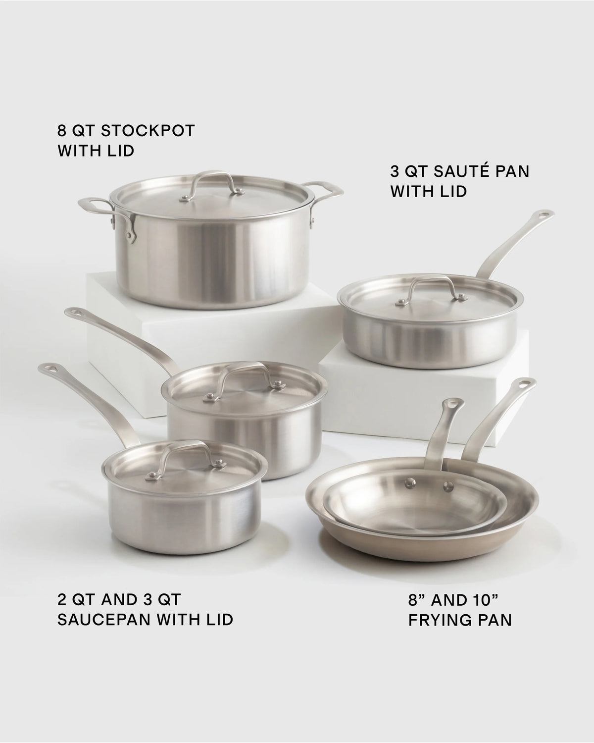 5-Ply Stainless Steel 10 Piece Cookware Set - One Size / No Color